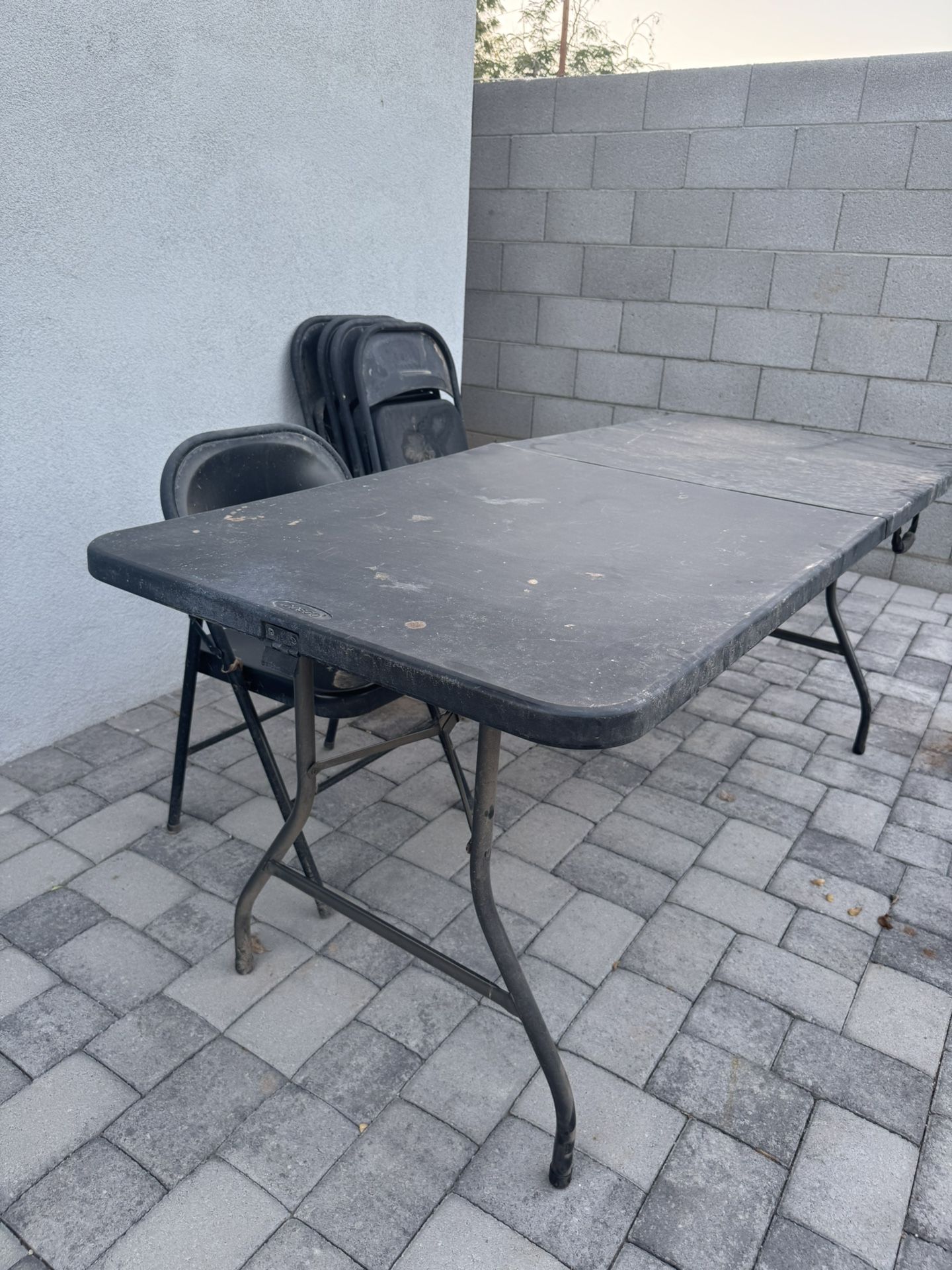 Folding Table & 5 Chairs