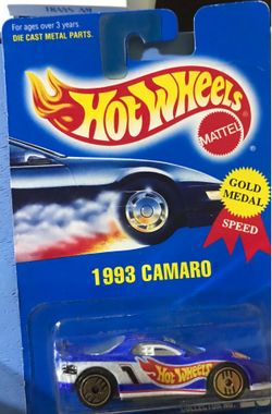 Hot Wheels 1993 Camaro white and blue