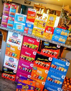 Snacks, chips and cookies