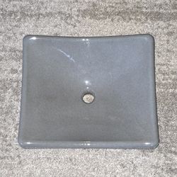 Kohler Demilav Wading Pool Bathroom Cast Iron Sink K-2833-0 18x16 Gray 