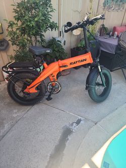Rattan  Fat Tire Folding Electric Bike