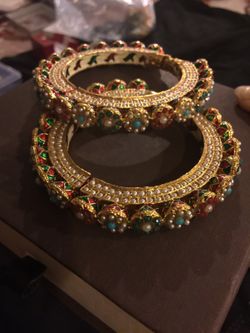Silver gold plate bangles