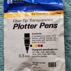 HEWLETT PACKARD FIBER-TIP TRANSPARENCY PLOTTER PENS 0.3mm 17749T  Ig