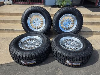 18" KMC FORGED billets w/ 35" RT tires