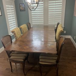 Dining Table With leaf and Chairs