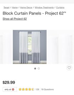 Black out curtains (pair)