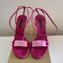 Sergio Rossi Fushia Strappy High Heel Sandals 