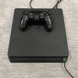 PS4 slim with controller and all the cables