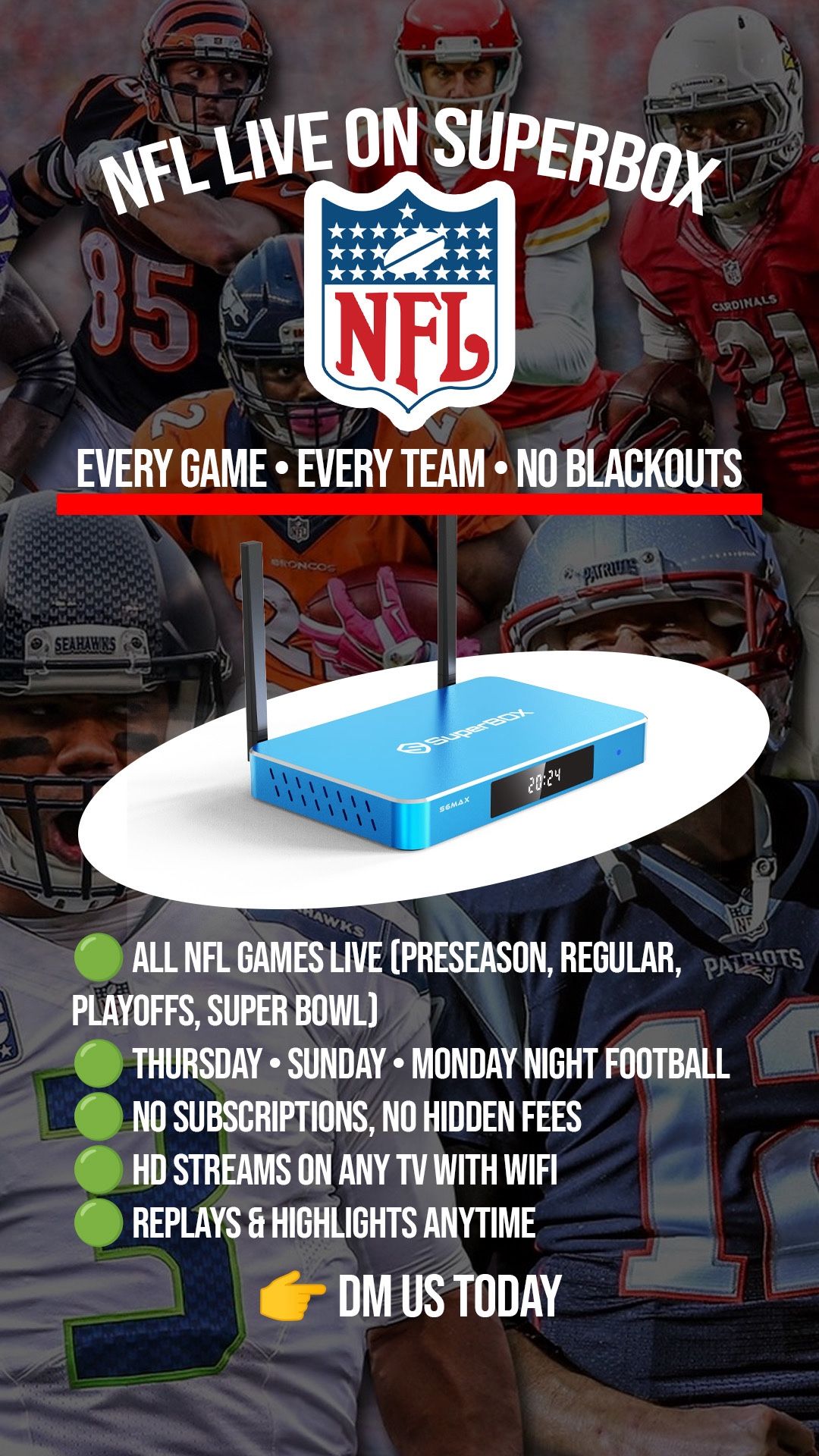 SuperBox S6 Max – Stream Live Sports, Football & More – One Time Payment 