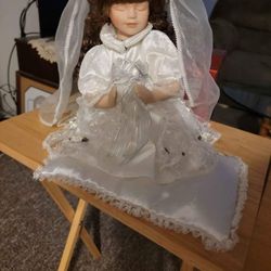 Porcelain Bride Praying Doll