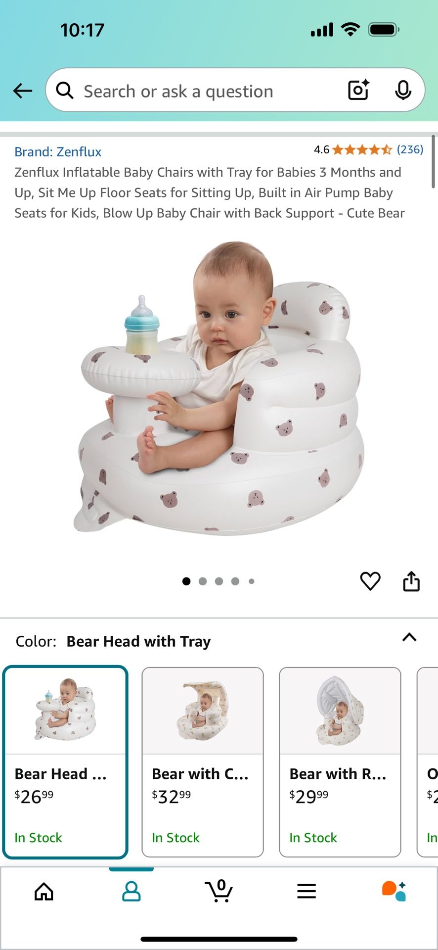 Baby Blow Up Sit Me Up Chair