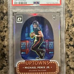 2024 Donruss Optic Michael Pennix Jr. Uptown PSA 9