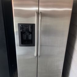 GE Stainless Steel Refrigerator And Freezer