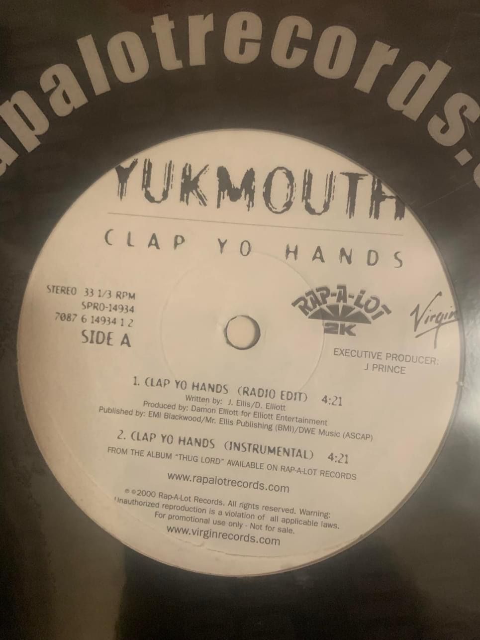 Yukmouth - Clap Yo Hands 12” Vinyl Record