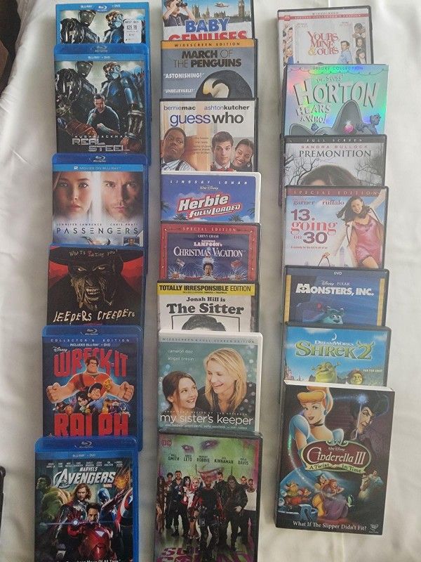 DVDs And Blue Ray Movies