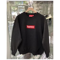 SUPREME CREWNECK BOX LOGO FW22 - BLACK (M)