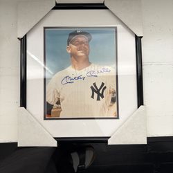 Mickey Mantle Autographed 8x10 - COA
