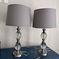 2 Gray Lampshades