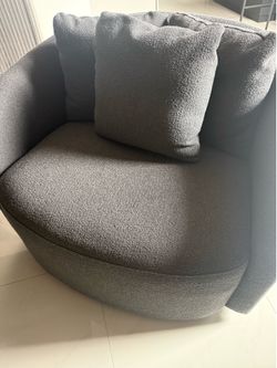 Two gray chairs/couch