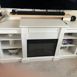 Tv Table With fireplace