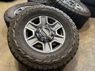 FREE DELIVERY 4x 18" 2024 Ford F250 F350 Wheels Toyo RT LT295/70R18 w/ 25% Tread