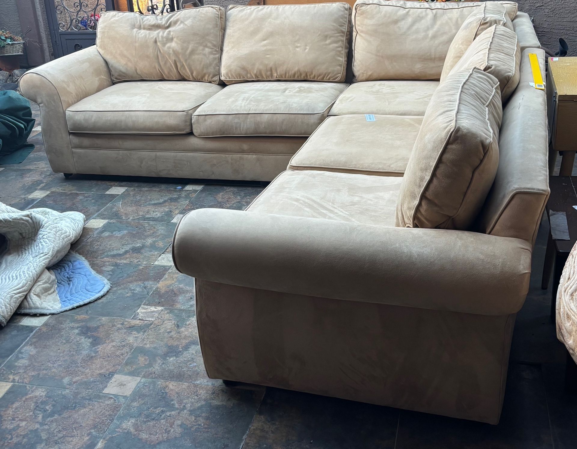 Pottery Barn Roll Arm Sectional Sofa