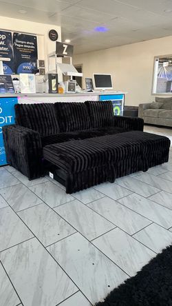 🛋️ NEW Pull-Out Sofa – Black or Mink Grey – $463