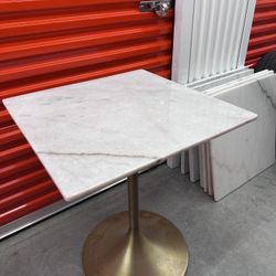Set (2) 30”x30” Granite (100% Real) Table W/ Gold base
