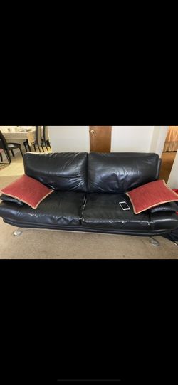 Couch leather black
