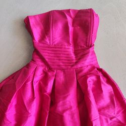 Hot Pink Strapless Bubble Dress Size S