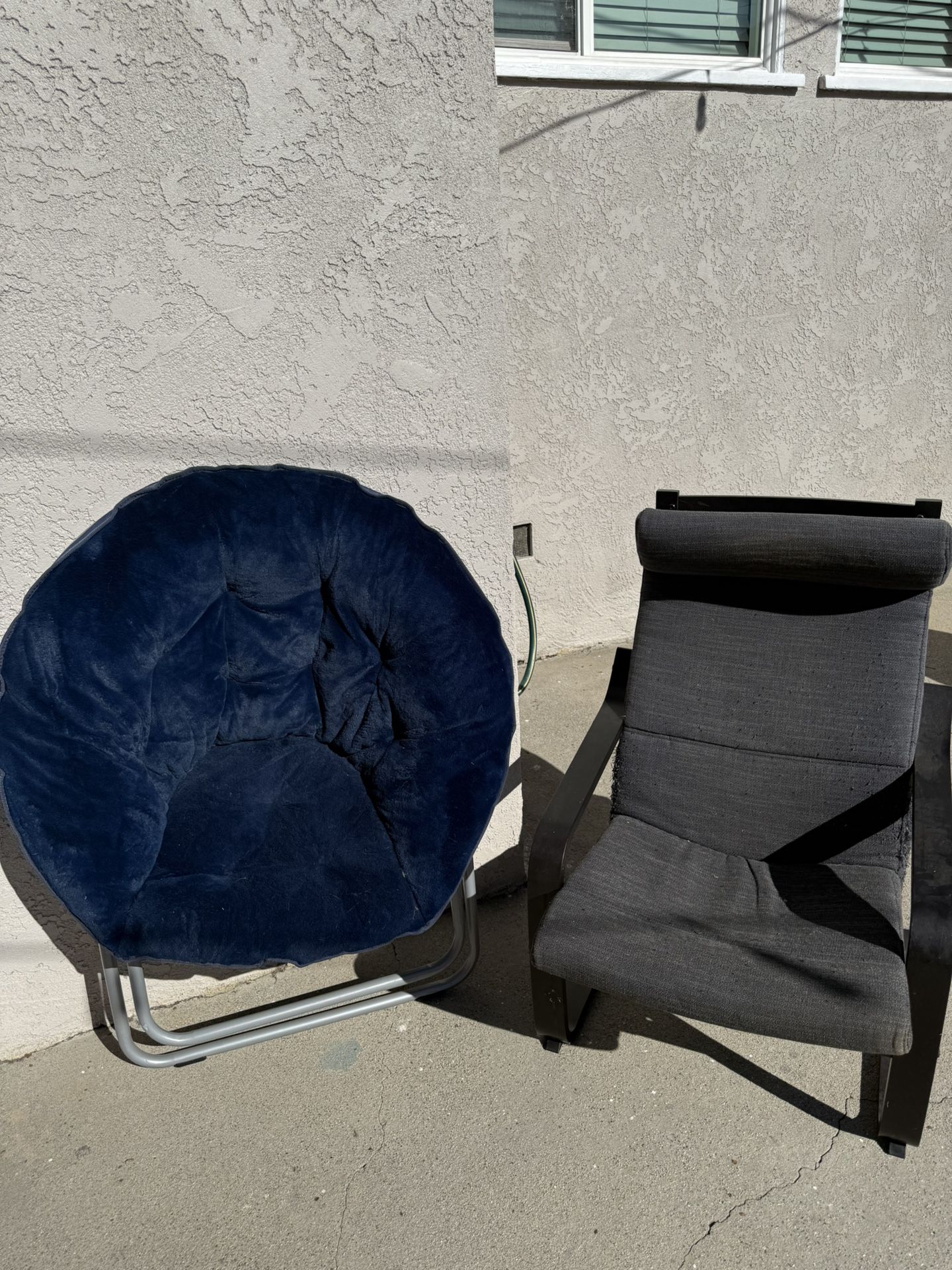 Free Chairs - Saucer Chair And IKEA Chair