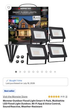 Outdoor Flood Lights 4-Pack