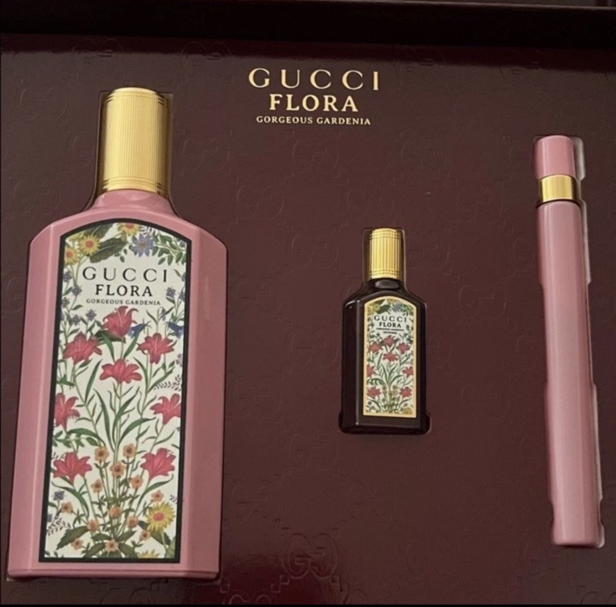 NEW Gucci Flora Gardenia 3-Piece Gift Set Eau de Parfum Spray, 100ml