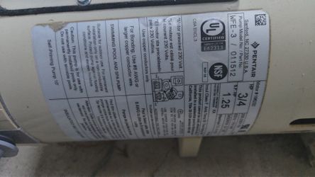 Hayward 2HP and Pentair 3/4HP Pool Pump motors