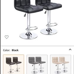 2 black bar Stools 