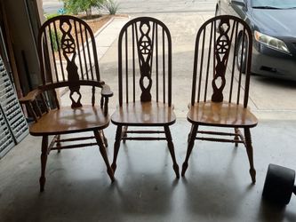 3 Wooden Chairs
