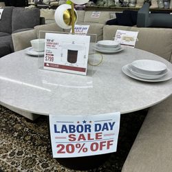 Troy 48" Carrara Quartz Dining Table