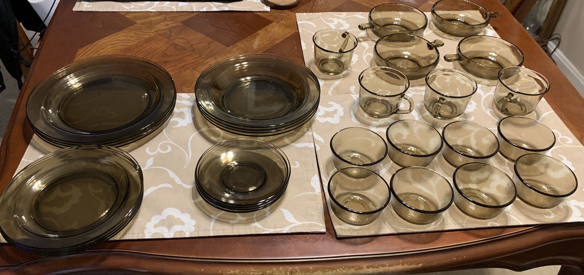 Pyrex Visions Amber Brown 32-piece Dining Set - $150.00/OBO