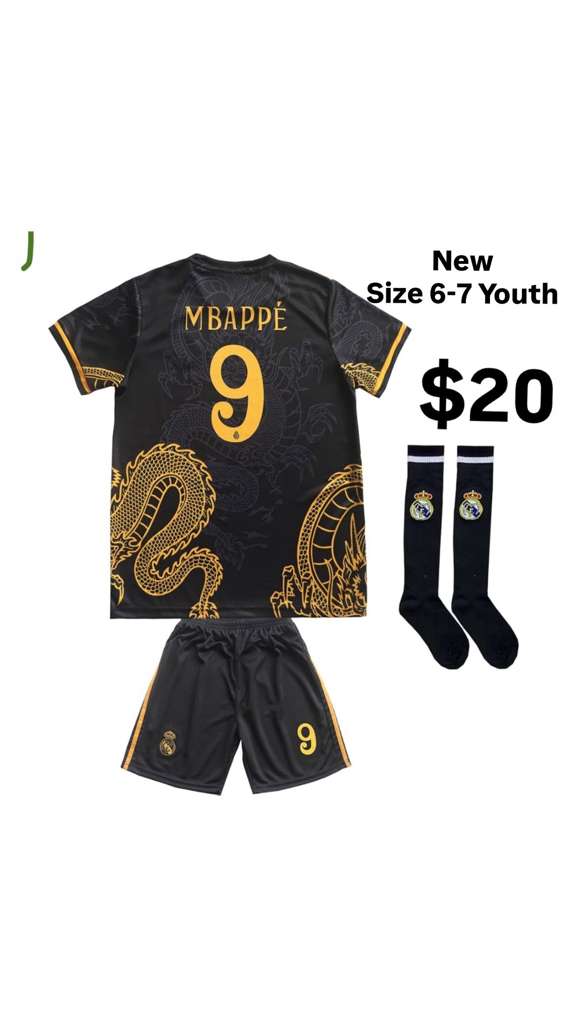Soccer Jersey Outfit Youth Size 6-7 Years NEW IN PACKAGE