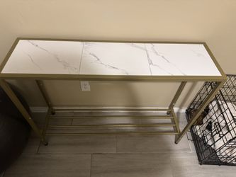 White And Gold Table