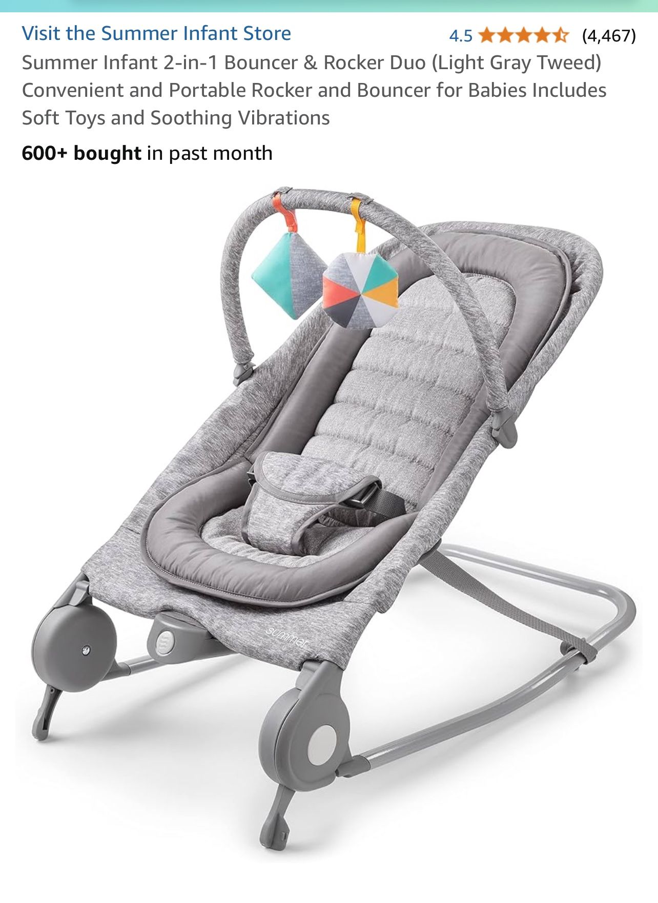 Summer Infant 2-in-1 Bouncer & Rocker Duo
