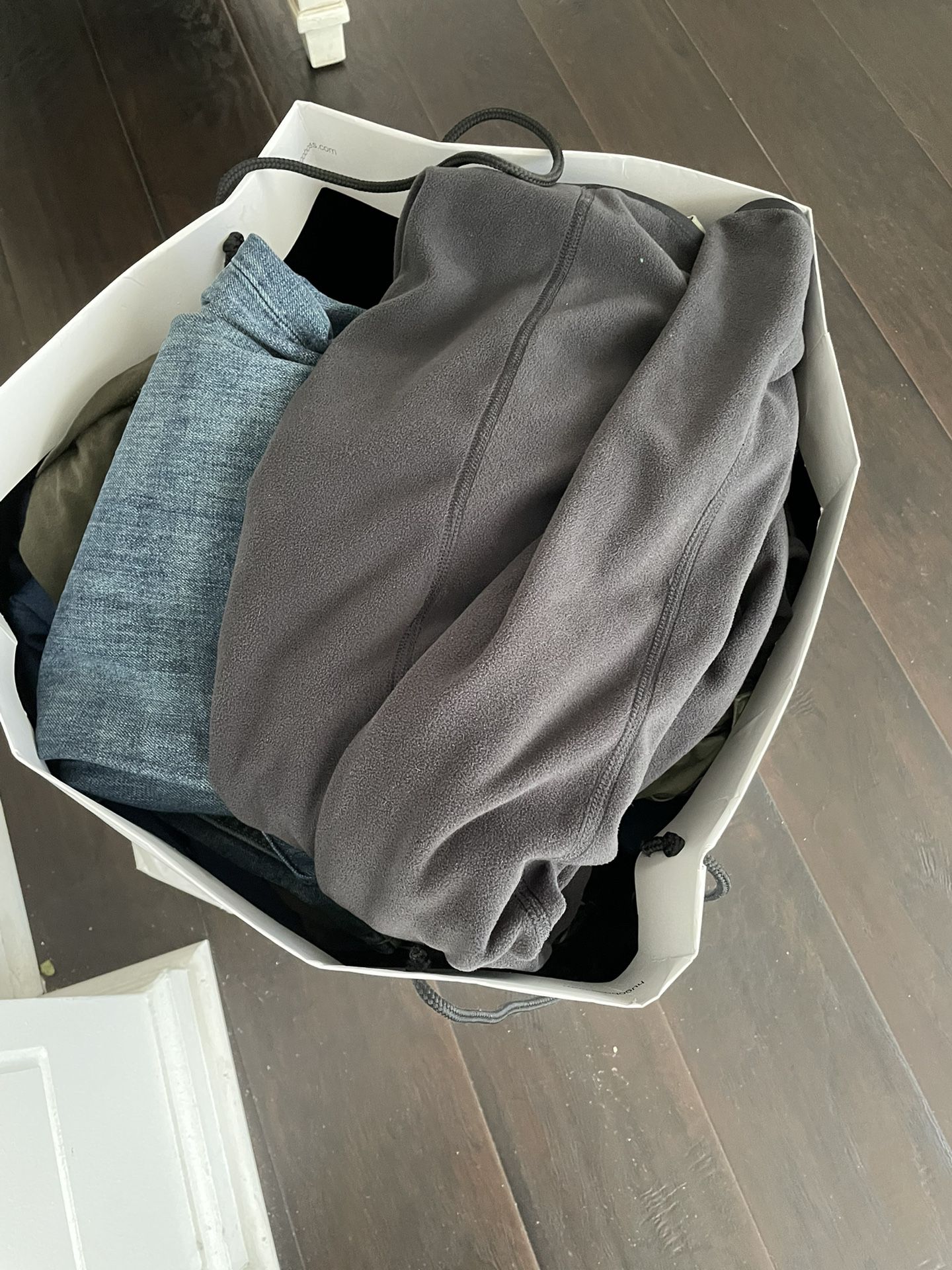 LARGE BAG OF MENS CLOTHES PICK UP TODAY 