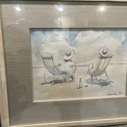 Charlie Mackesy Watercolor Signed And Dated Artwork Framed 