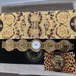 GIANNI VERSACE Signature G10 Gold-Plated Watch 