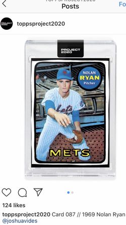 Nolan Ryan rookie card by Joshua Vides Topps 2020 Project