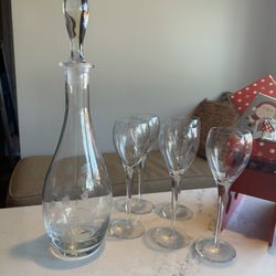 Princess House Wine Glasses And Decanter