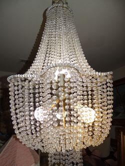 3 Ft Italian Crystal Chandelier 