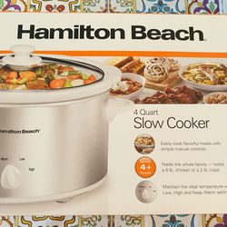 Hamilton Beach 4 Qt Slow Cooker New In Box