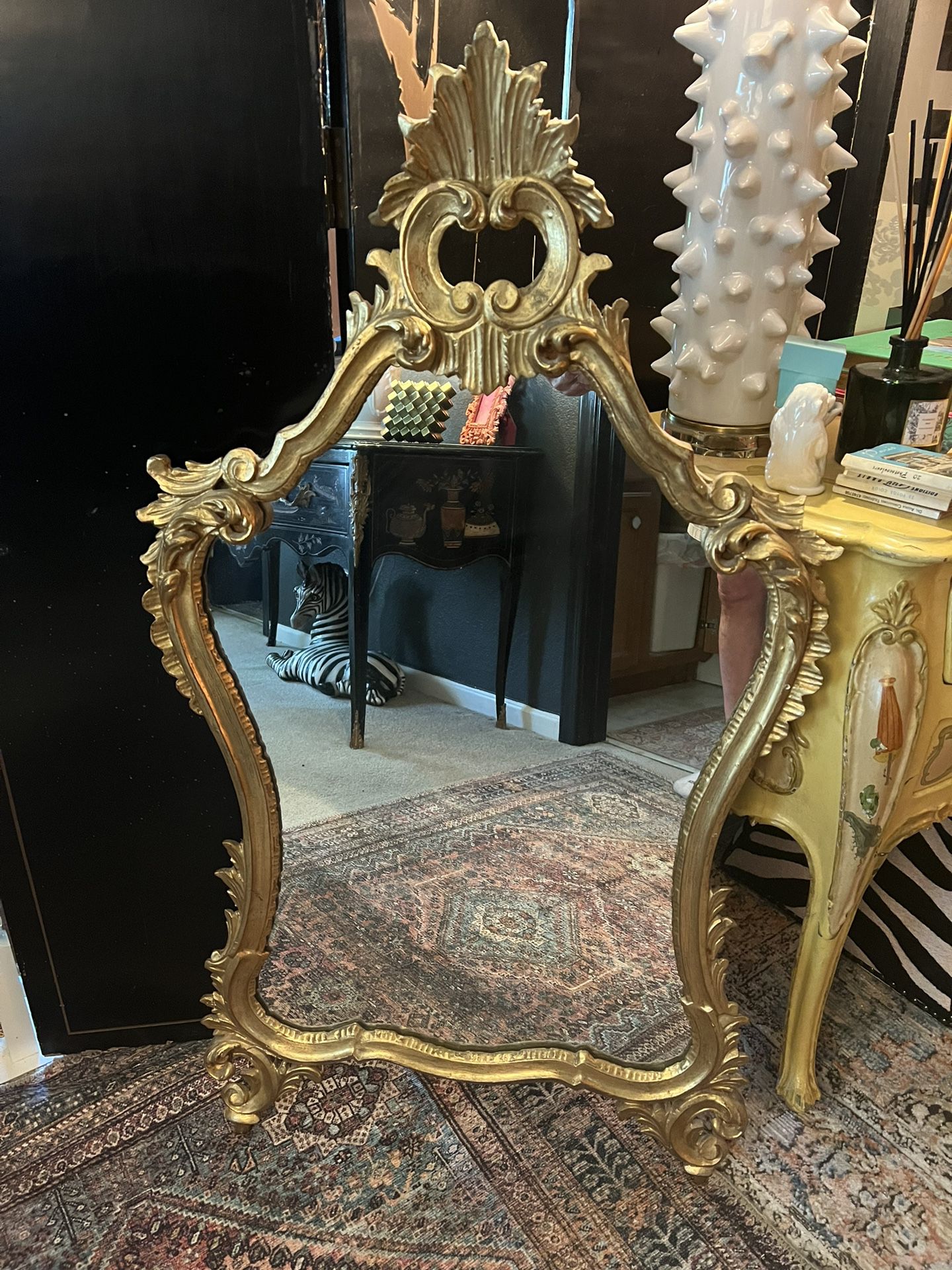 Vintage Wood Gilt Mirror