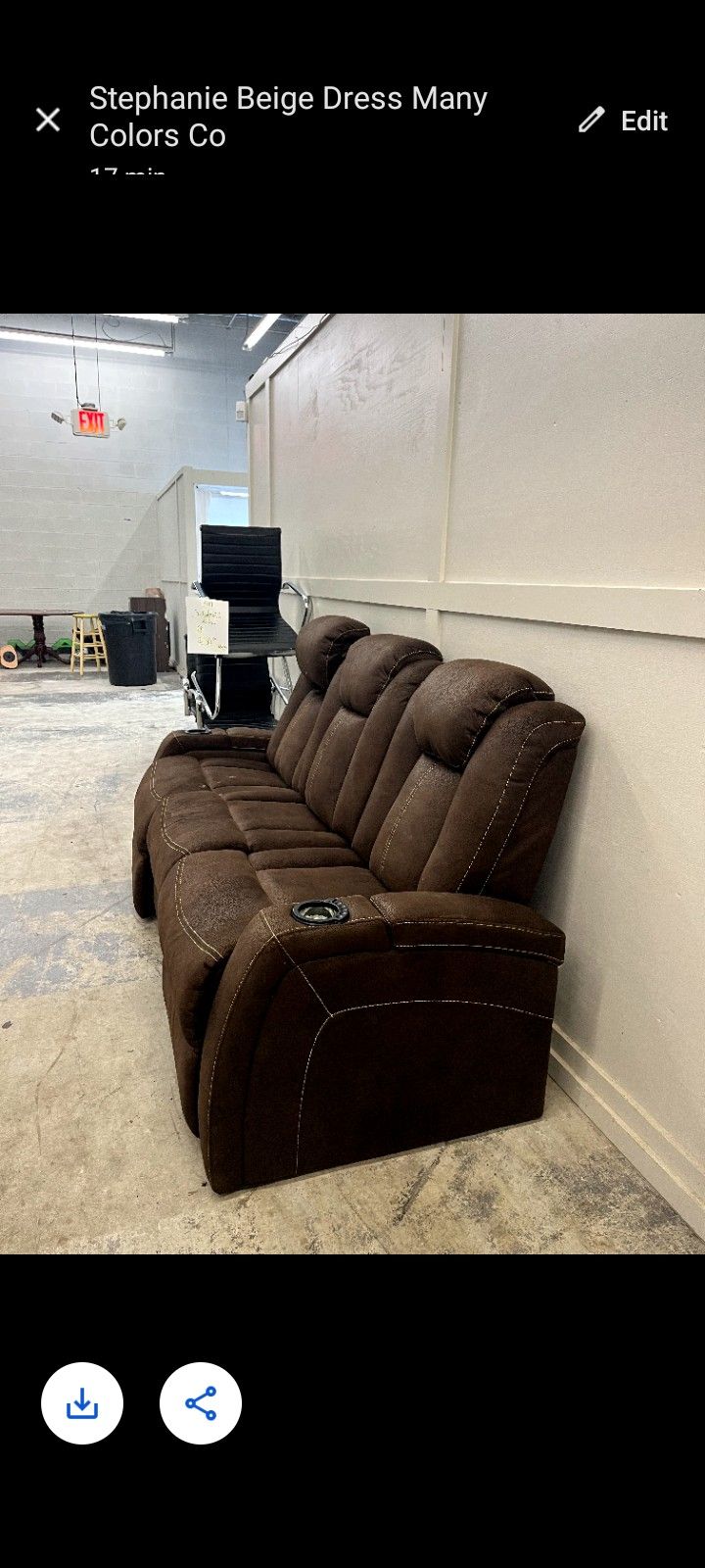 Recliner 3-Seater Both Sides Reclines / Headrest Capable Of Moving Upwards In College Park